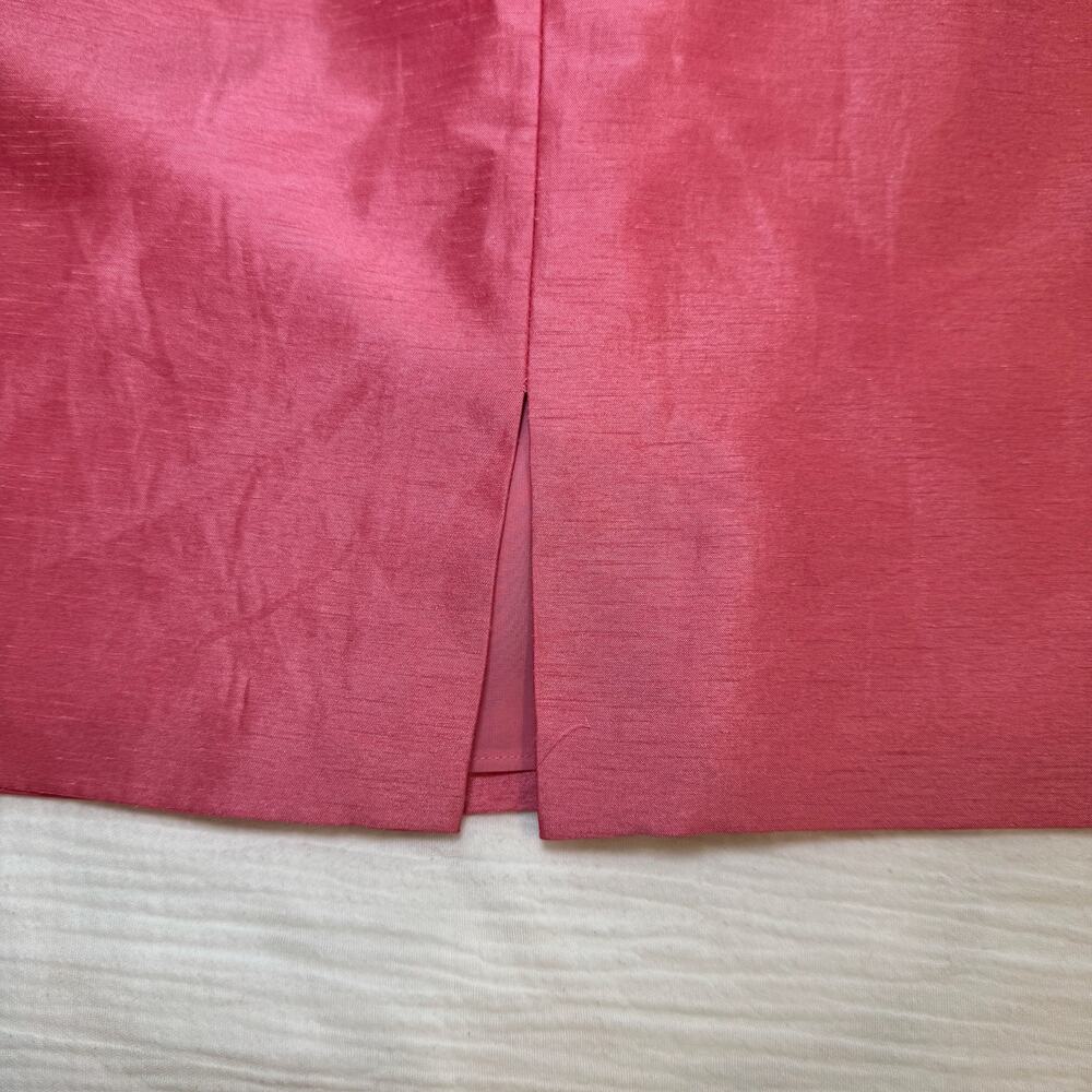 Alice + Olivia Toni Paper-Bag Skirt Satin Pink Women’s 8 Pencil Office Barbie - Picture 12 of 16